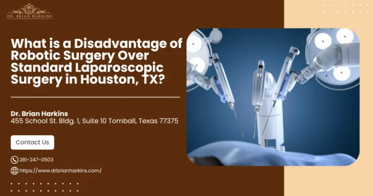 what is a disadvantage of robotic surgery over standard laparoscopic surgery in houston, tx img