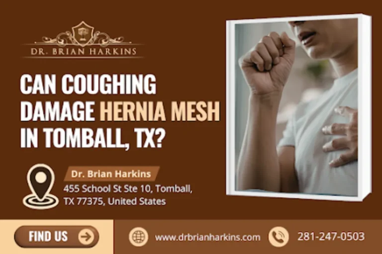 can coughing damage hernia mesh in tomball tx
