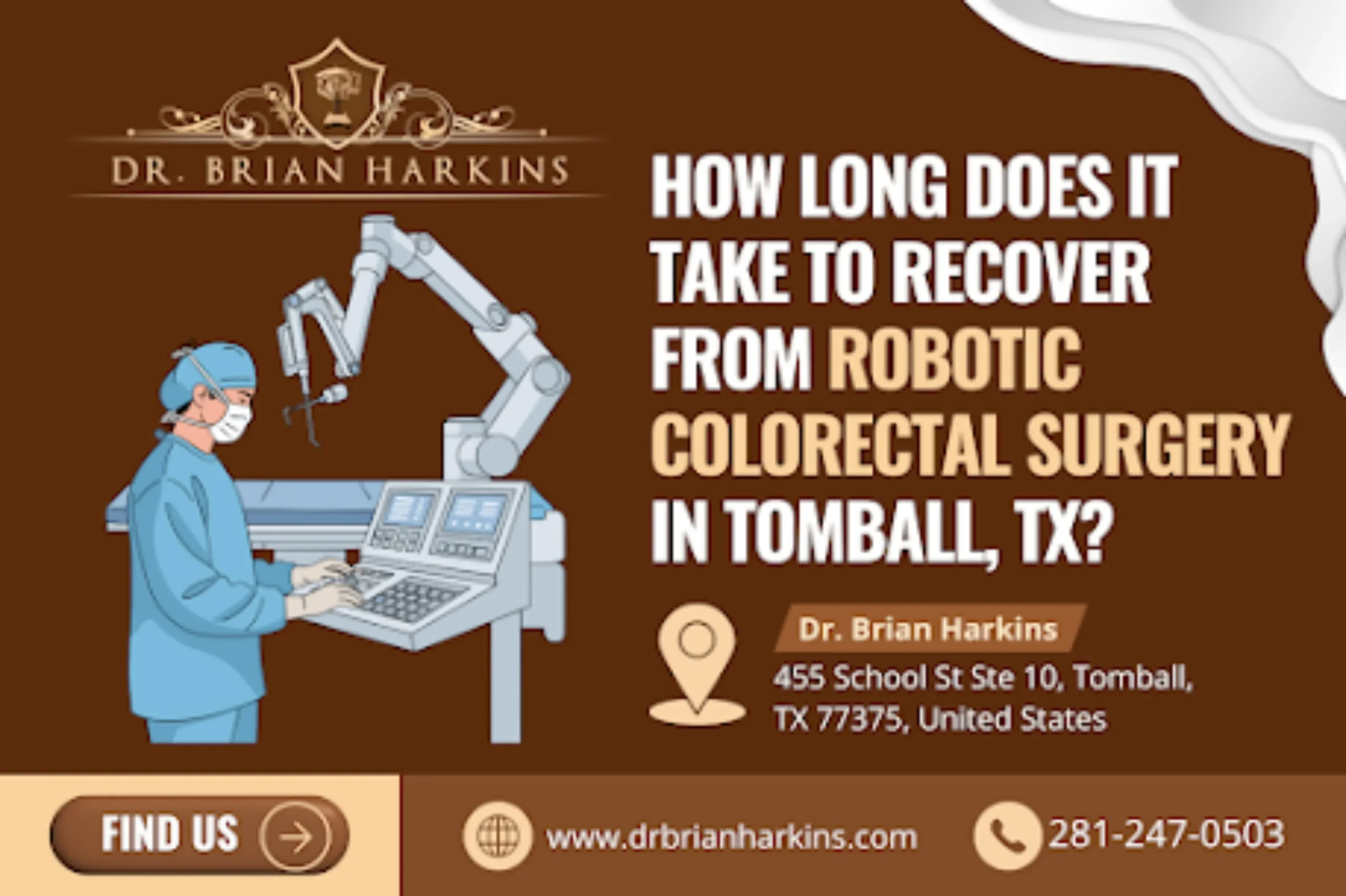 how long does it take to recover from robotic colorectal surgery in tomball tx