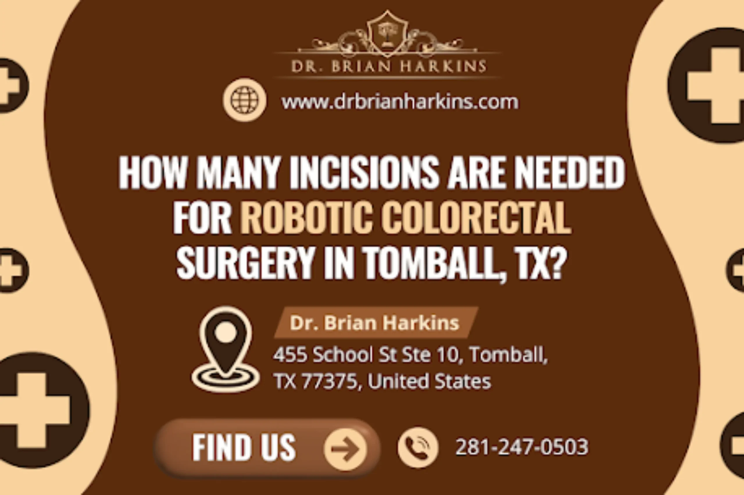 how many incisions are needed for robotic colorectal surgery in tomball tx