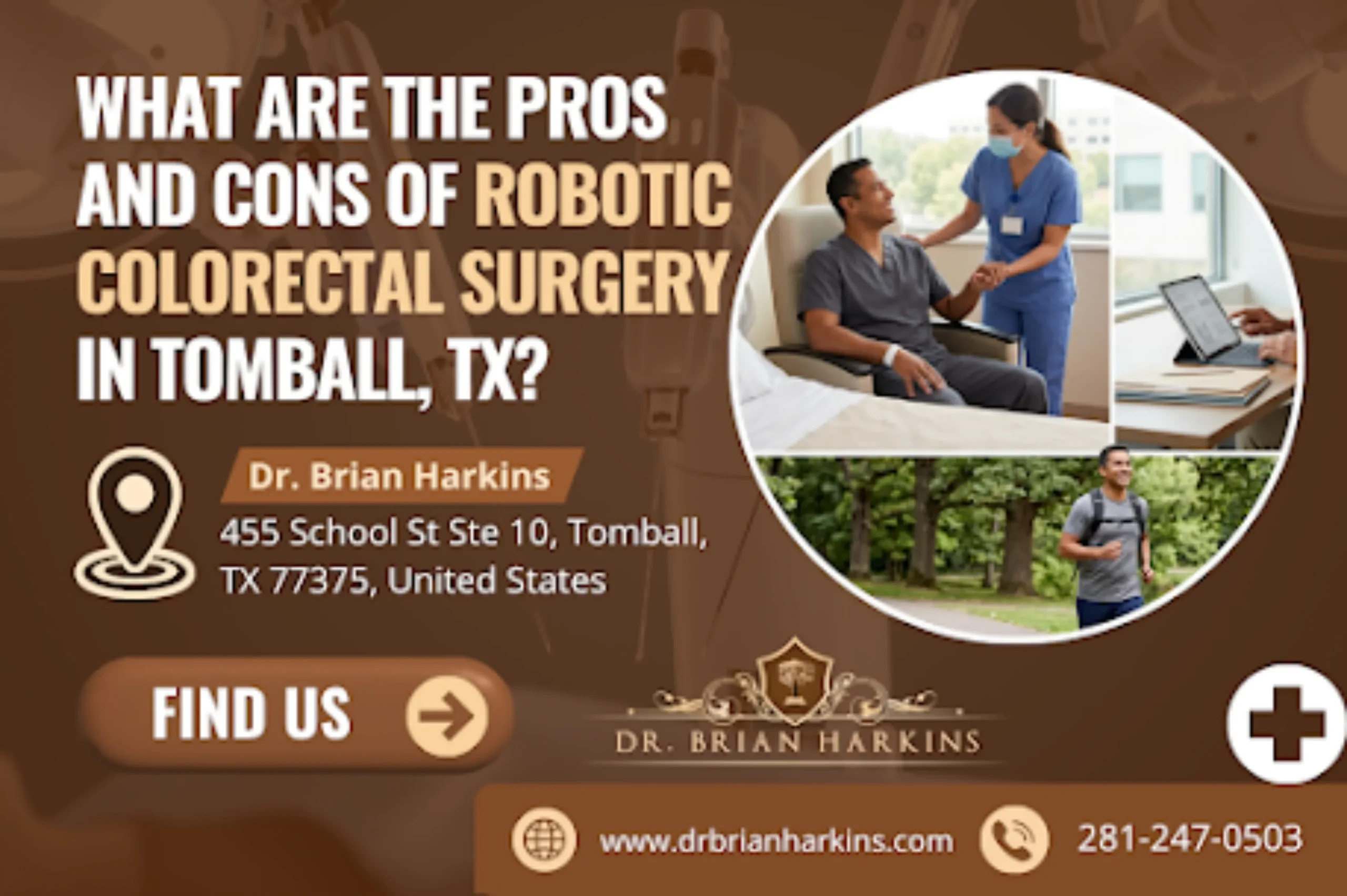 what are the pros and cons of robotic colorectal surgery in tomball tx